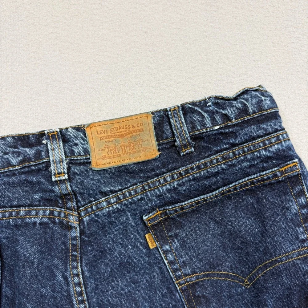 Vintage Levis 549 Jeans Men 40x32 Blue Dark Wash Straight Leg Denim Made USA 80s